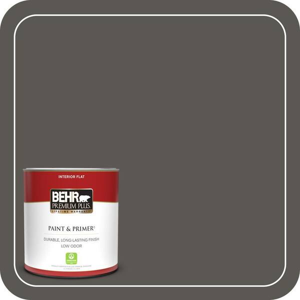 BEHR PREMIUM PLUS 1 qt. #MQ2-62 Peppery Flat Low Odor Interior Paint & Primer