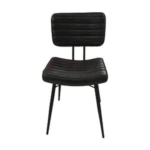 Partridge Espresso and Black Padded Side Chairs Set of 2