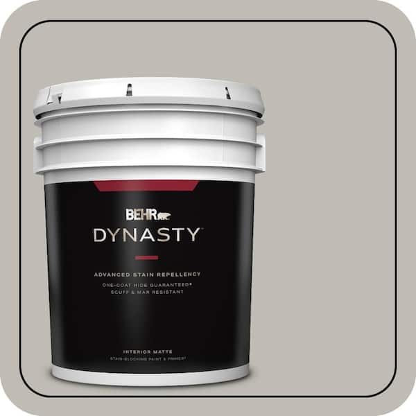 BEHR DYNASTY 5 gal. #MQ6-23 Pumice One-Coat Hide Matte Interior Stain-Blocking Paint & Primer