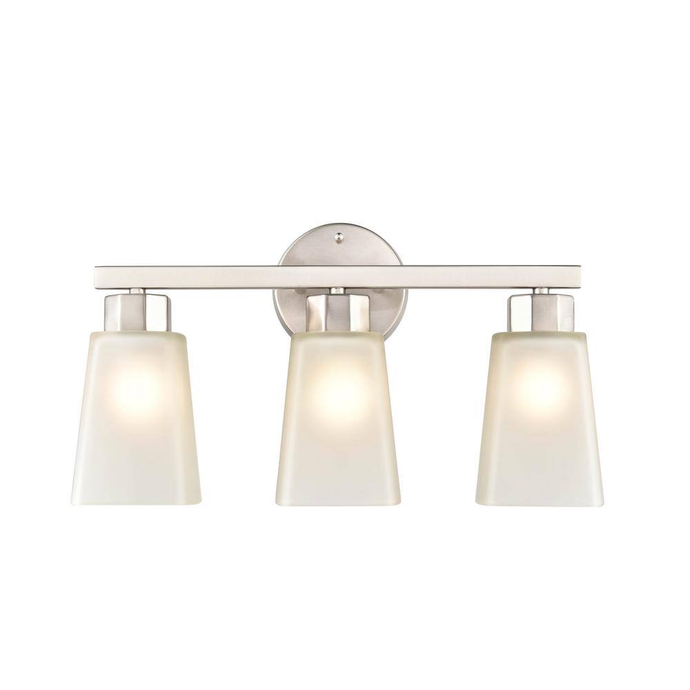 Millennium Lighting Coley 17.875 in. 3-Light Brushed Nickel Vanity ...