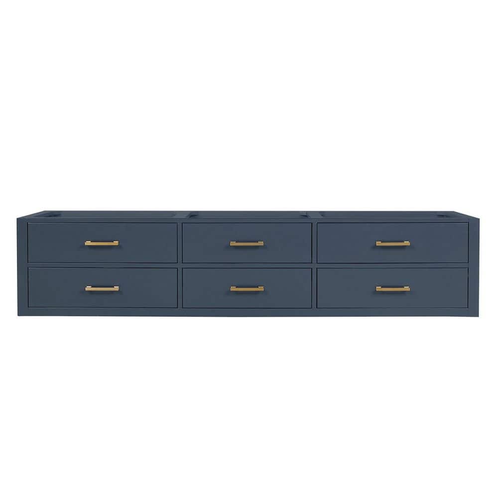 Sherman 84 in W x 22 in D Double Bath Vanity Cabinet without Top in Blue Double Assembled price history on PriceWatchPro