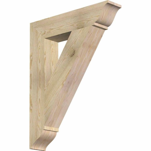 Ekena Millwork 6 in. x 38 in. x 30 in. Douglas Fir Traditional Rough Sawn Bracket