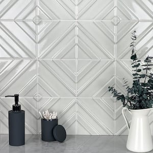 Delphi Argyle Tundra 6 in. x 6 in. Polished Ceramic Wall Tile (4.97 sq. ft. / Case)