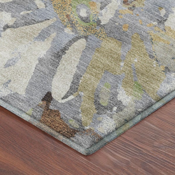 Mayfield Premium Machine Washable Abstract AMF2340 Wheat 2 ft. x 3 ft. Accent Rug