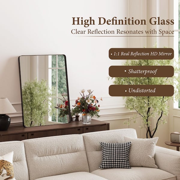Hpeytaire 72 in. W x 40 in. H Rectangular Rounded Corner Aluminum