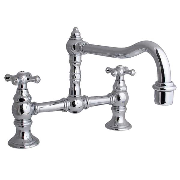 Speakman Proper 2-Handle Standard Kitchen Faucet with Cross Handles in Polished Chrome