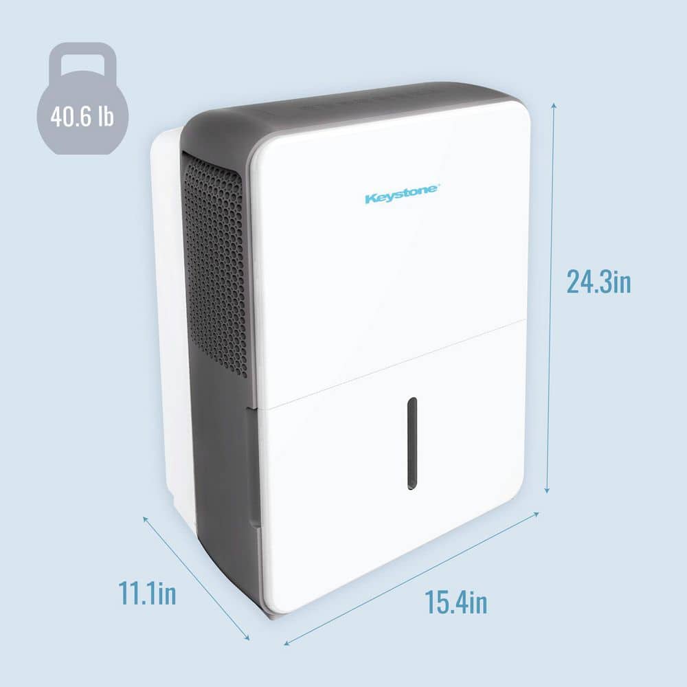 Energy Star White Portable Dehumidifier with Humidistat