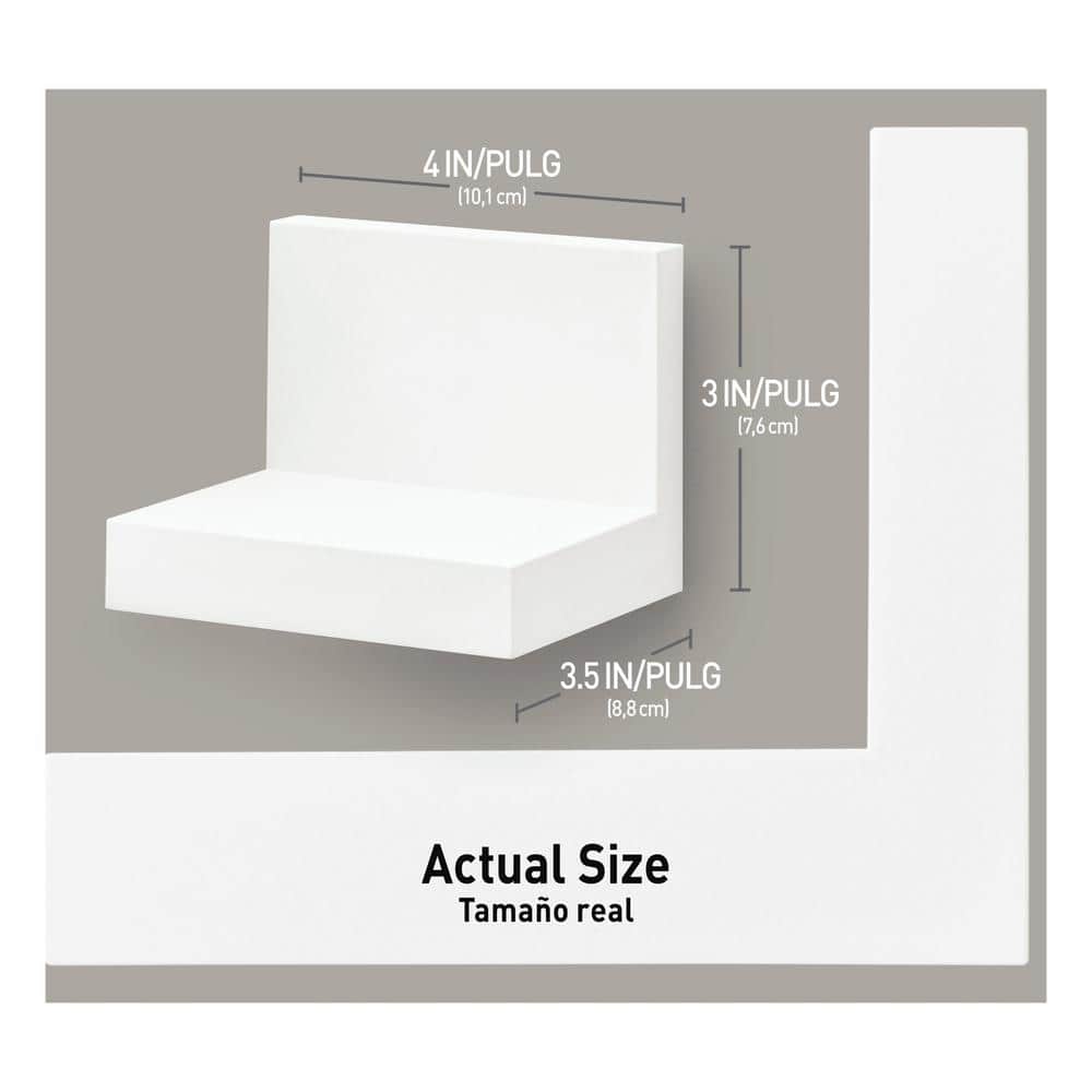 Quartz Plastic Wall Mountable Display Ledges, 4" x 3.5"