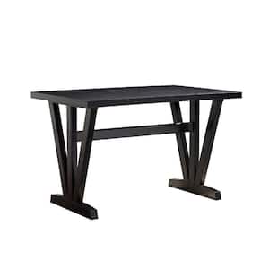 Ethan 47.25 in. Dark Brown Wood Trestle Base Dining Table (Seat of  4)