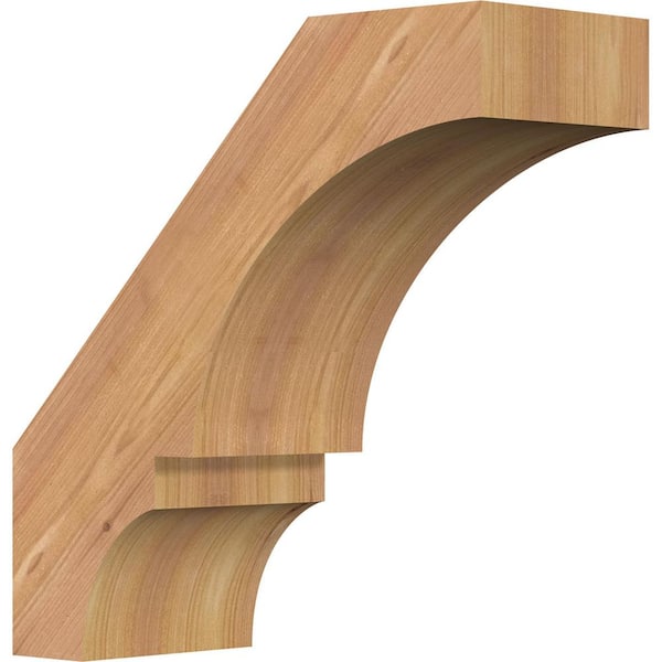 Ekena Millwork 5 1/2"W x 14"D x 14"H Balboa Smooth Knee Brace, Western Red Cedar