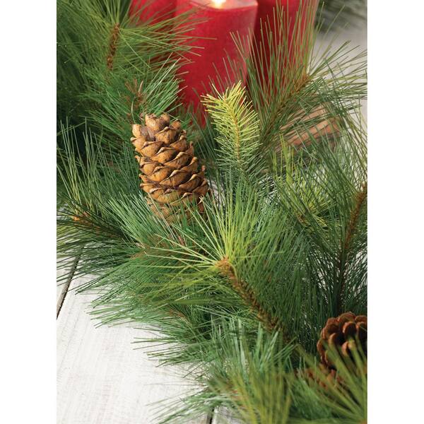 SULLIVANS 72 in. Black Ball Pine Unlit Artificial Christmas Garland,  Multicolored Christmas Garland GD1488 - The Home Depot