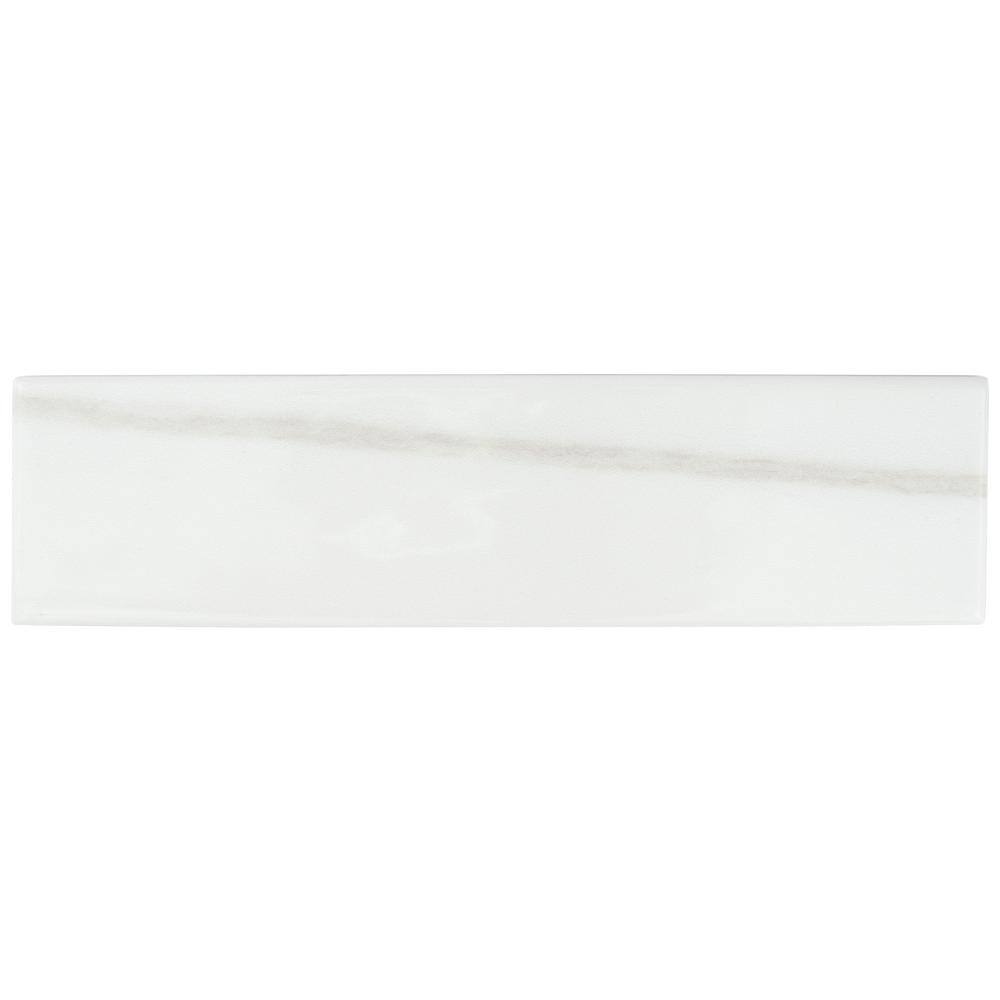 Alpine 3in. x6in. Blanc Gloss Ceramic Subway Tile Sample price history on PriceWatchPro