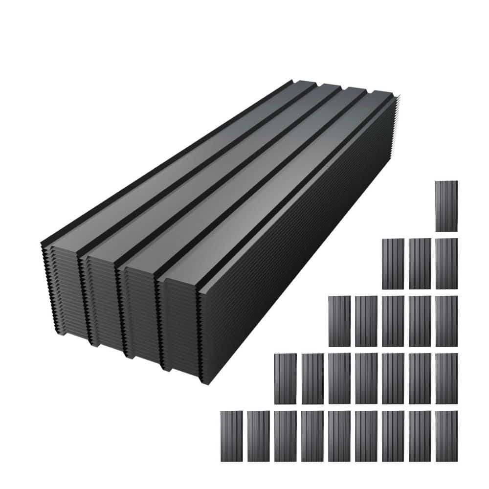 5 ft. x 1.5 ft. Corrugated 31-Gauge Galvanized Steel Roof Panel,Waterproof Heavy Duty Metal Roof Panels in Gray (25 PCS) price history on PriceWatchPro