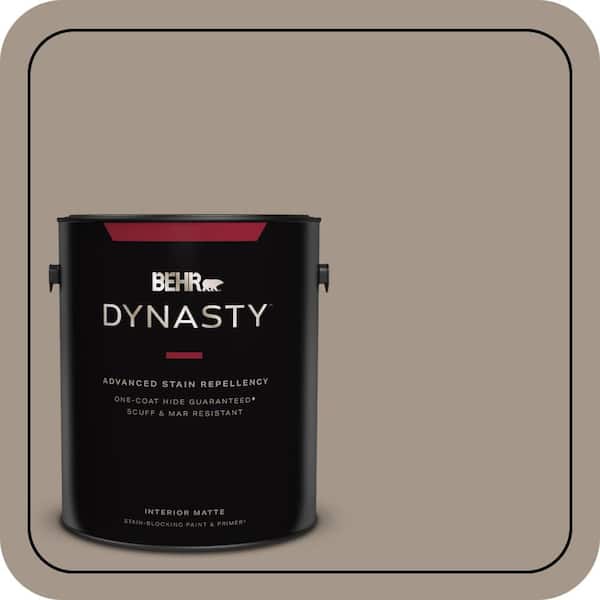 1 gal. #PPU5-07 Studio Taupe One-Coat Hide Matte Interior Stain-Blocking Paint & Primer
