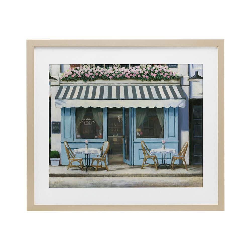 Scenic Restaurant and Bistro by Ani Wierling 1 Piece Birch Under Glass Framed Graphic Art Print 17 in. x 21 in. price history on PriceWatchPro