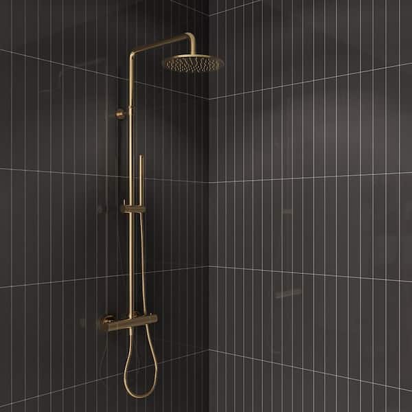 Rail Charcoal 2 in x 16 in Subway Glossy Ceramic Wall Tile (10.763 sq. ft./Case)