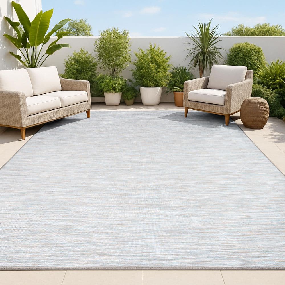 JONATHAN Y Ethan Modern Flatweave Solid Gray 4 ft. x 6 ft. Indoor