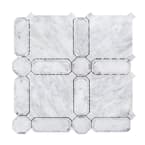 Windsor White 11.625 in. x 11.625 in. Basketweave Marble Wall and Floor Mosaic Tile (0.938 sq. ft./Each)