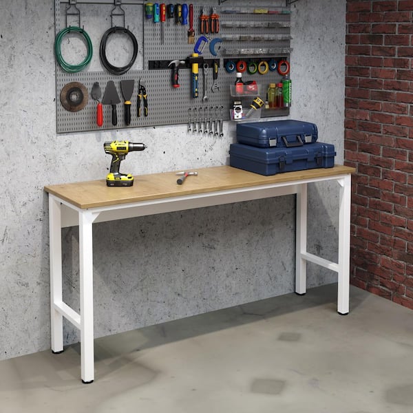 Manhattan Comfort Fortress 72.4 in. W x 20.5 in. D White Garage