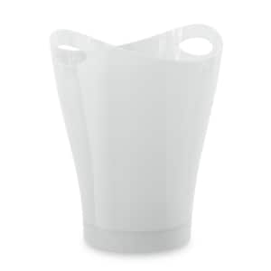 Metallic-White Garbino 2.25G Plastic Trash Can