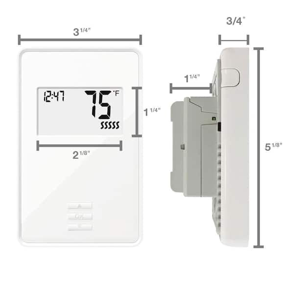 Programmable Thermostat for Radiant Underfloor Heating,  Dual-Voltage(120/240v), Dual Sensing(Air and Floor Sensor) Built-in Class A  GFCI White