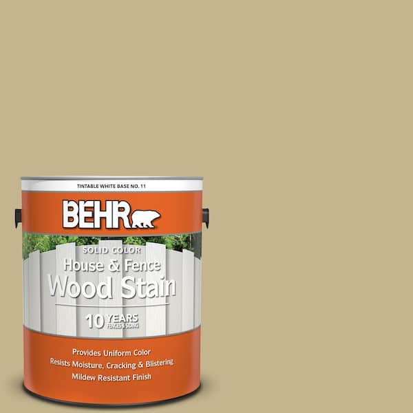 BEHR 1 gal. #BIC-27 Modish Moss Solid Color House and Fence Exterior Wood Stain