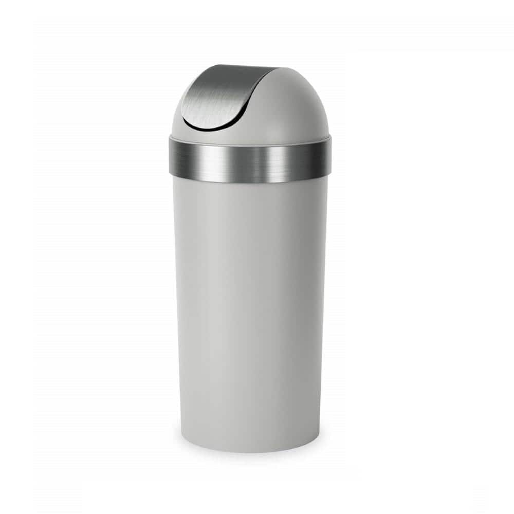 16.5 Gal. Grey Swing Top High Barrel Kitchen Trash Can