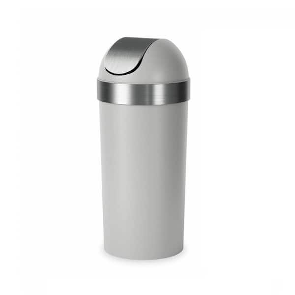 Unbranded 16.5 Gal. Grey Swing Top High Barrel Kitchen Trash Can