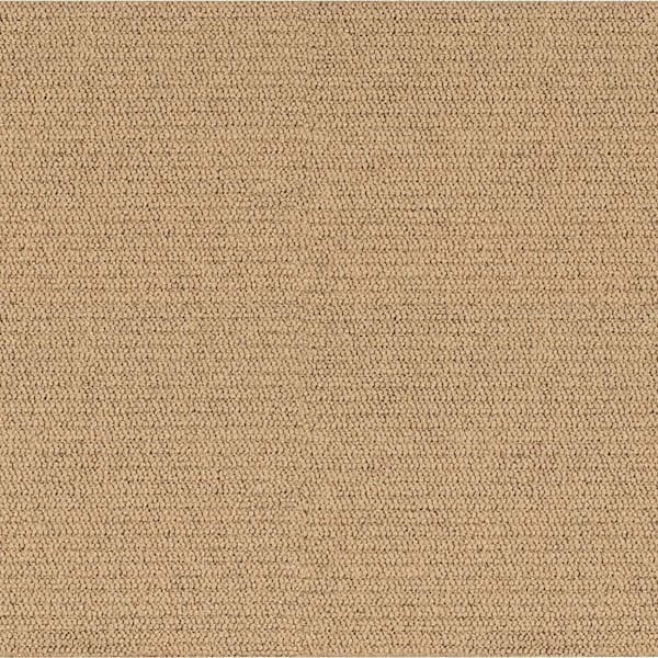 Natural Harmony Hampton Rib - Harvest - Brown 13.2 ft. 32 oz. Wool Loop Installed Carpet