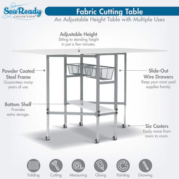 Sew Ready Hobby Craft 60 in. W x 36 in. D MDF Folding Cutting