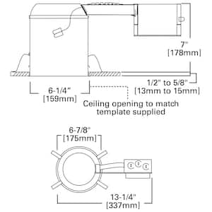 6 in. IC rated Remodel Recessed Housing for ceiling 6-Pack