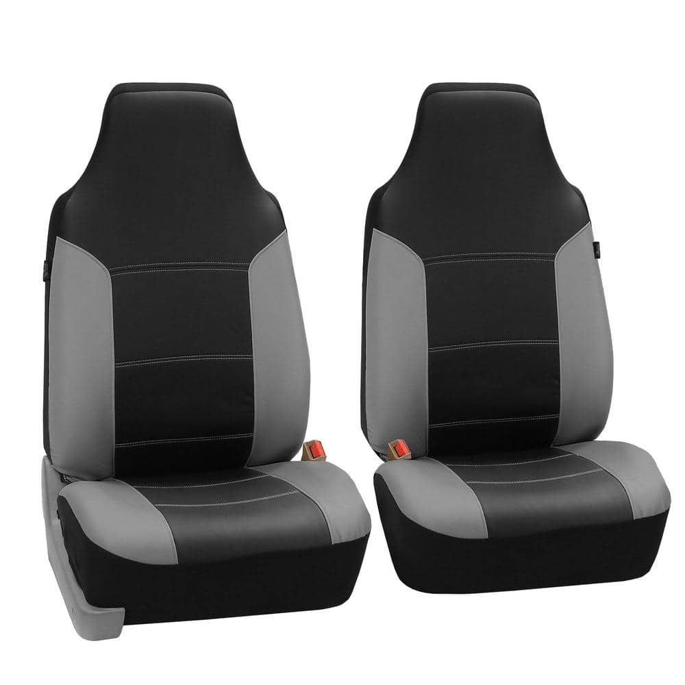 FH Group PU Leather 47 in. x 23 in. x in. Royal Full Set Seat Covers  DMPU103GRBLK115 The Home Depot