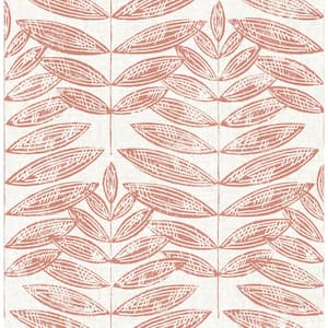 Akira Coral Leaf Non Woven Paper Wallpaper Sample