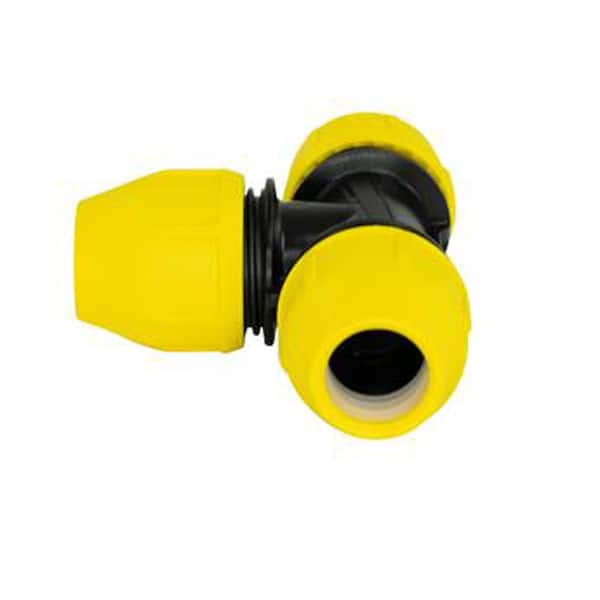 HOME-FLEX 1/2 Depot The in. Pipe Poly IPS Yellow 9.3 Home Tee 18-401-005 Underground DR Gas 
