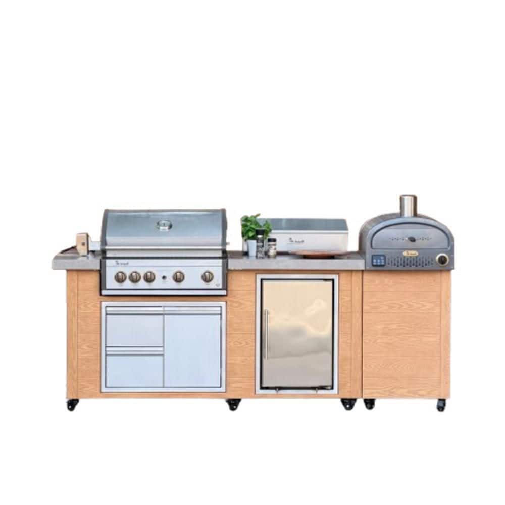 PROKAn 96 in. TimberArt 5-Burner Propane Outdoor Kitchen Grill