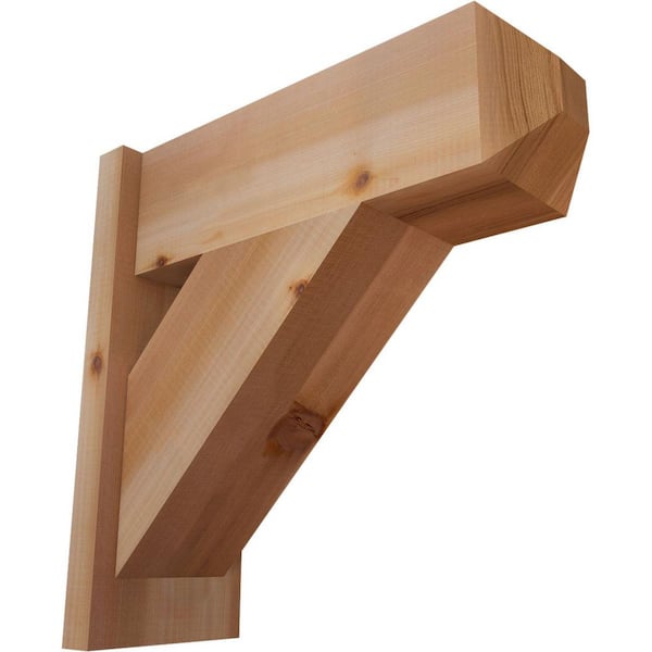 Ekena Millwork 8 in. x 20 in. x 20 in. Western Red Cedar Traditional Craftsman Smooth Outlooker