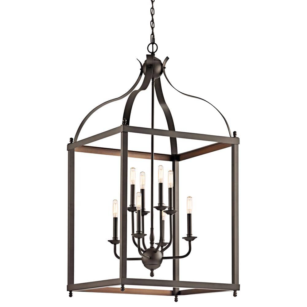 Larkin Olde Bronze 8-Light Traditional Globe Pendant Chandelier