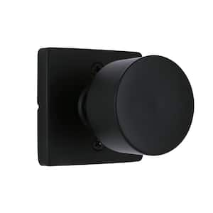 Ridgeway Matte Black Dummy Door Knob with Square Rose