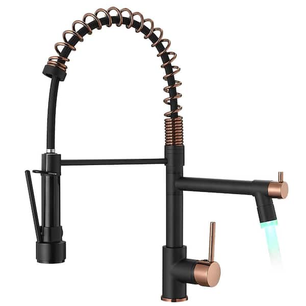 Commercial Kitchen Faucet with Pull Down Sprayer, Single Handle Single Lever Kitchen Sink Faucet