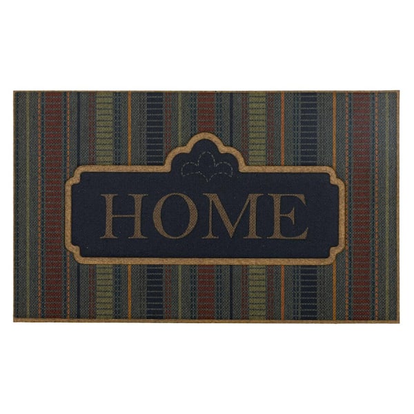 Woven Sign Home Denim 18 in. x 30 in. Door Mat
