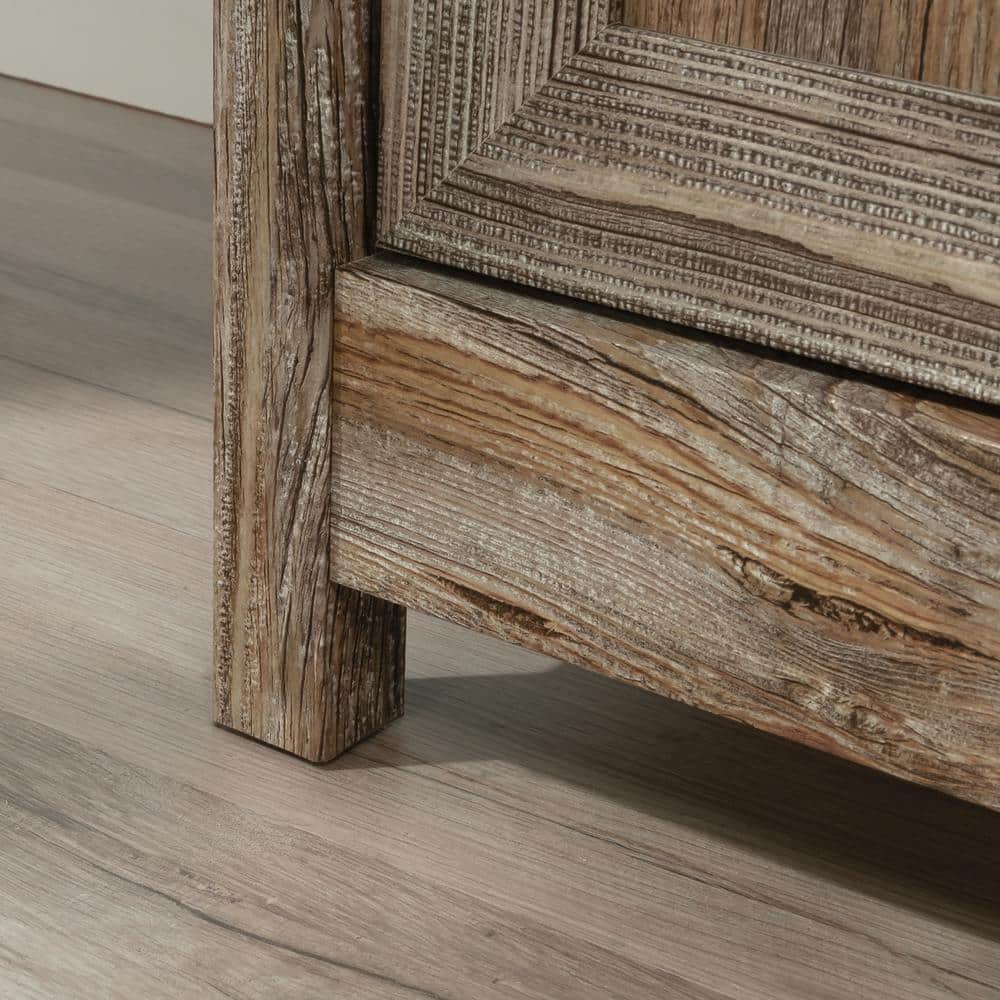 Rustic Cedar 71.5" Adjustable 5-Shelf Bookcase with Doors