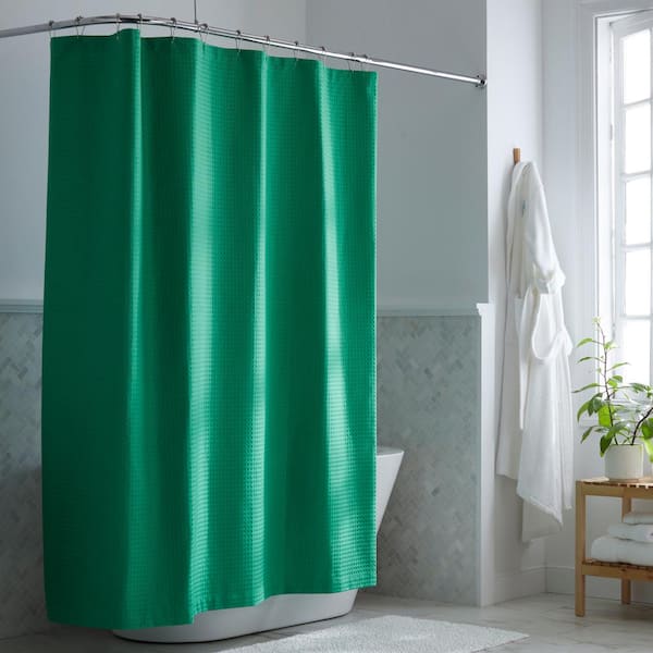 The Company Cotton 72 In Kelly Green Shower Curtain 59068 72x72 Home Depot Kelly Green Shower Curtain, Green Shower Curtain