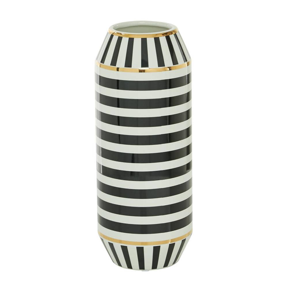 Black and White Ceramic Bouquet Table Vase