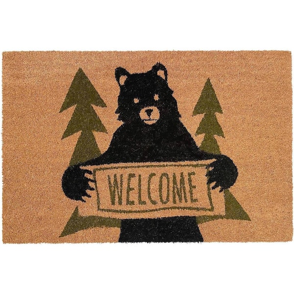 Multi-Colored 29 in. x 17 in. Coir Outdoor Door Mat