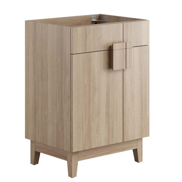 MODWAY Miles 23in. W x 17.5in. D x 33.5in. H Bath Vanity Cabinet without Top in Oak