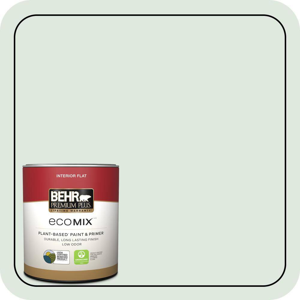 1 qt. #460E-1 Meadow Light Flat EcoMix Plant-Based Interior Paint & Primer price history on PriceWatchPro