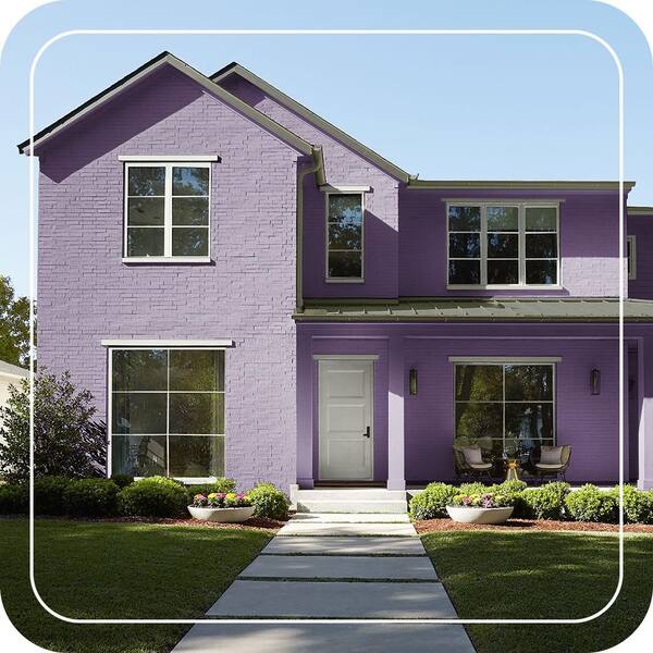 BEHR ULTRA 1 qt. #660B-7 Exotic Purple Flat Exterior Paint