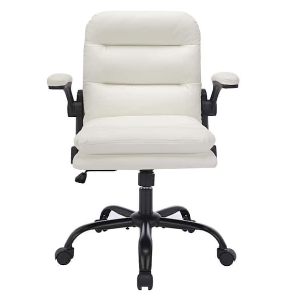 VECELO Office Chair Faux Leather Swivel Ergonomic Task Chair in