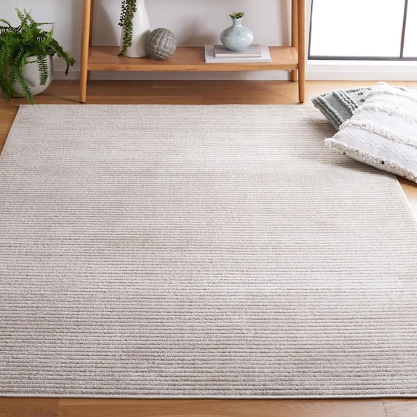Vision 7 ft. x 7 ft. Beige Solid Square Area Rug