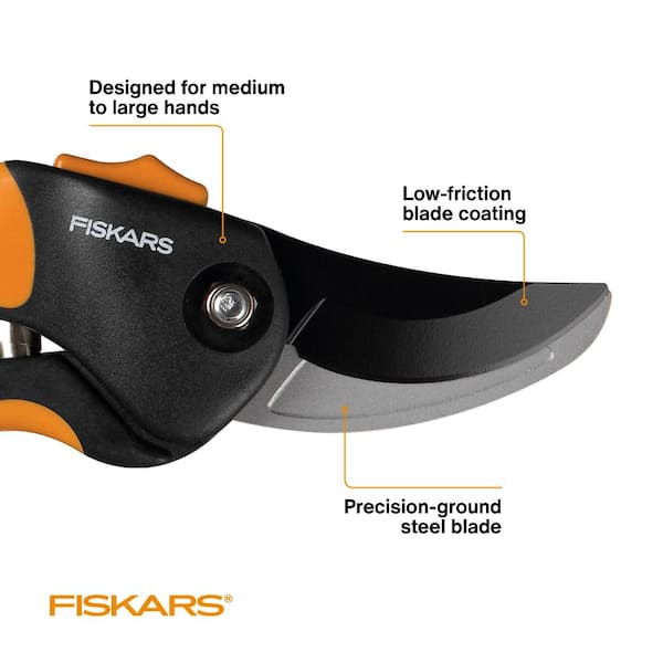 Fiskars 3/4 in. Cut Capacity Steel Blade with SoftGrip Handle Bypass Hand  Pruning Shears 379441-1007 - The Home Depot